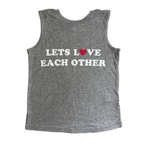 Spiritual Gangster Muscle Tank Top Let’s Love Each Other Girls Size 4T NEW